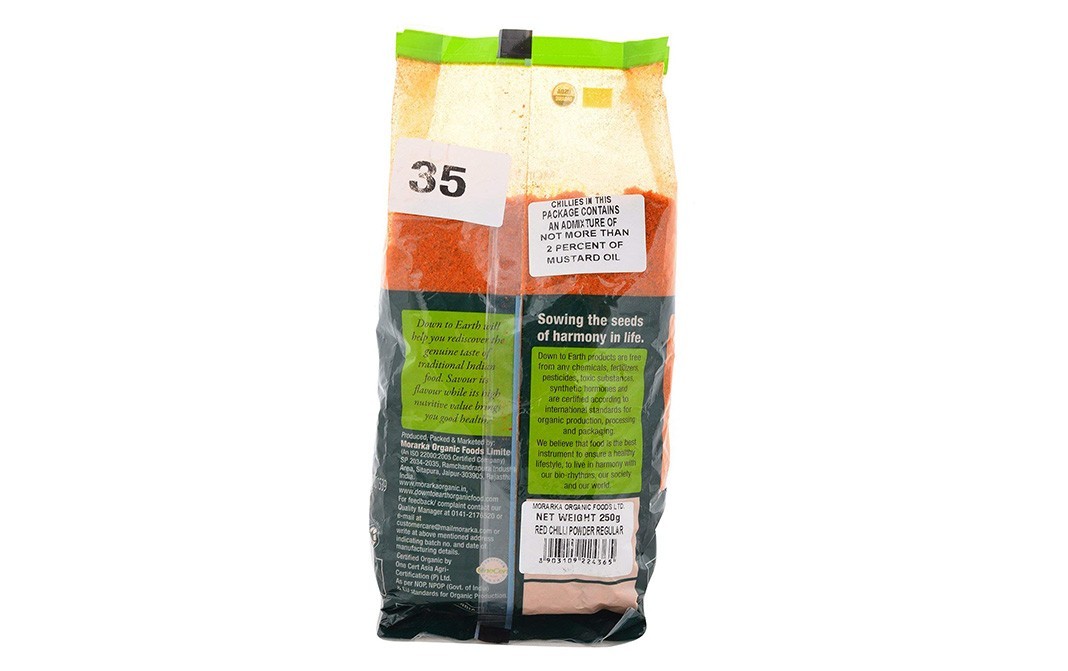 Down To Earth Red Chilli Powder Regular    Pack  250 grams